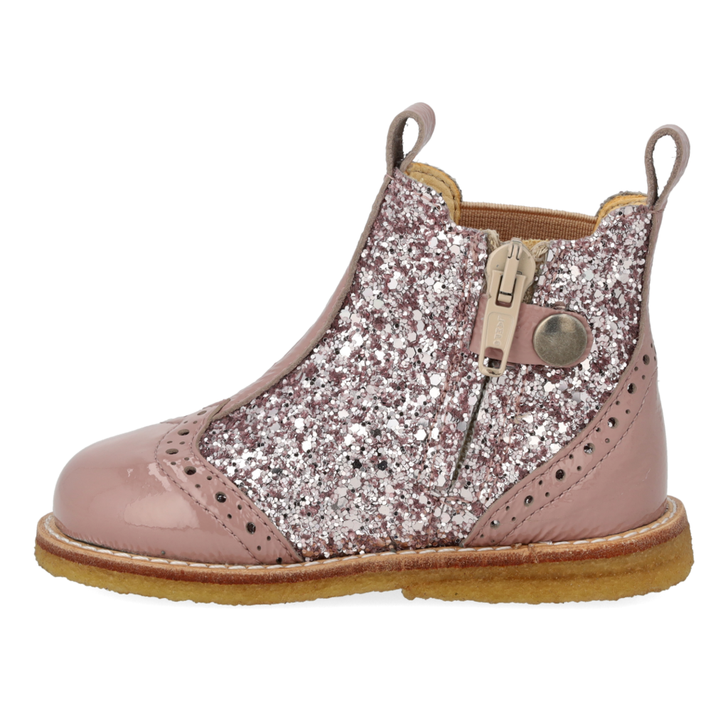 ANGULUS ANGULUS STARTER CHELSEA BOOT FADED ROSE BLOSSOM GLITTER