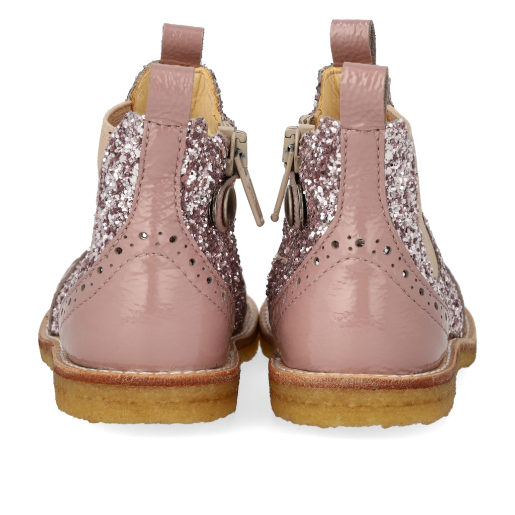 ANGULUS ANGULUS STARTER CHELSEA BOOT FADED ROSE BLOSSOM GLITTER