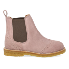 ANGULUS ANGULUS CHELSEA BOOT BROGUE PATTERN FADED ROSE