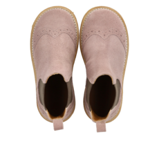 ANGULUS ANGULUS CHELSEA BOOT BROGUE PATTERN FADED ROSE