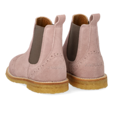 ANGULUS ANGULUS CHELSEA BOOT BROGUE PATTERN FADED ROSE