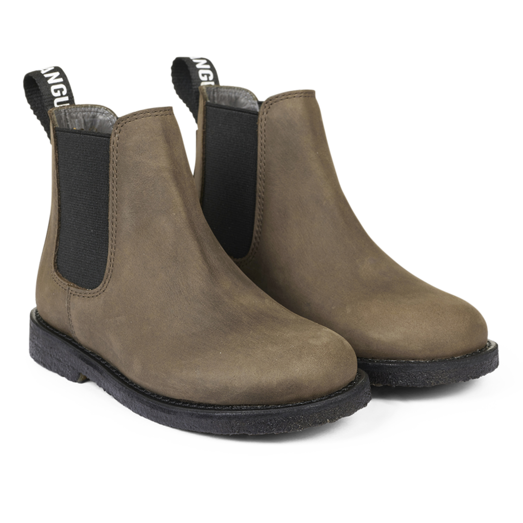ANGULUS ANGULUS CHELSEA BOOT DARK OLIVE BLACK