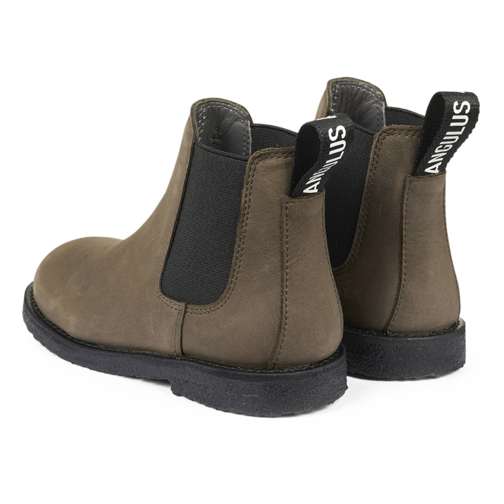 ANGULUS ANGULUS CHELSEA BOOT DARK OLIVE BLACK
