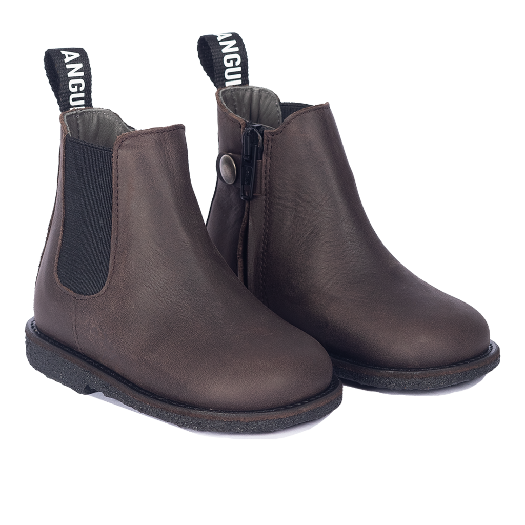 ANGULUS ANGULUS STARTER CHELSEA BOOT DARK BROWN BLACK