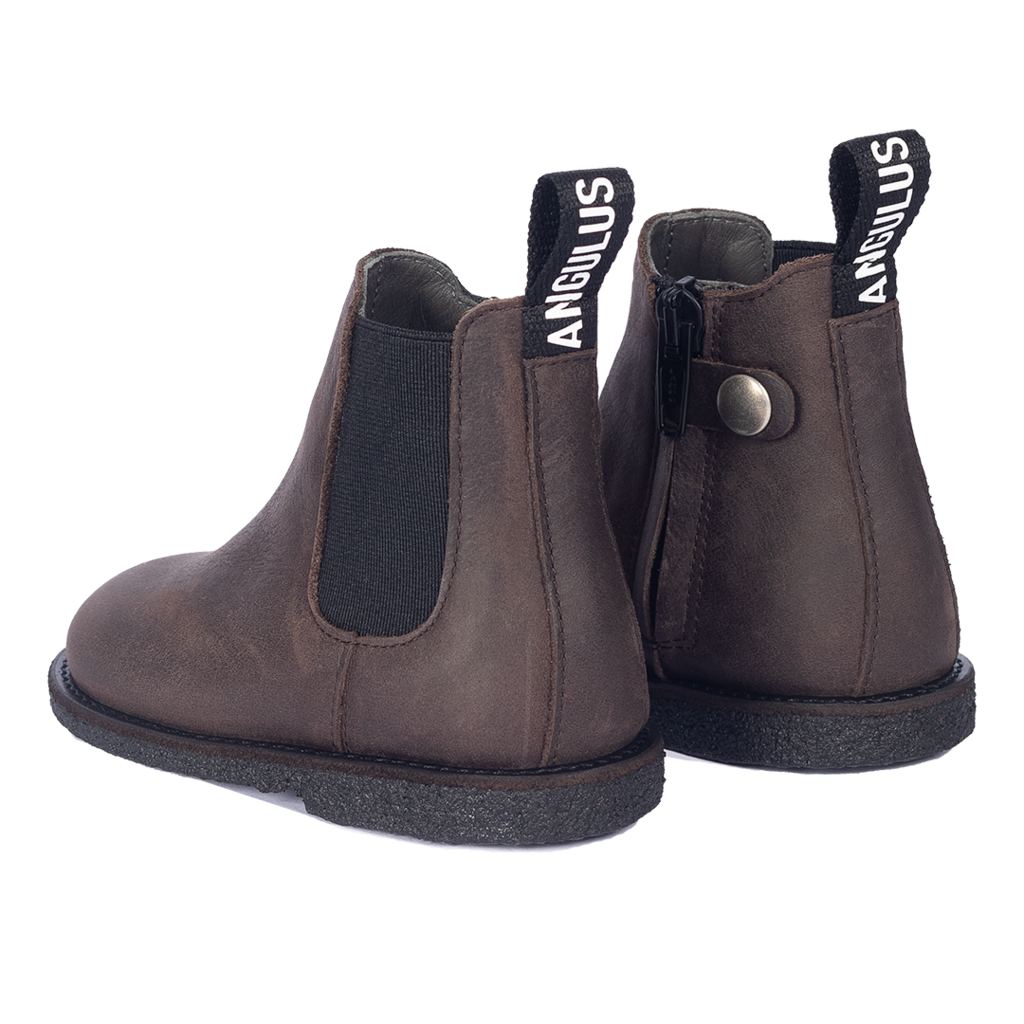 ANGULUS ANGULUS STARTER CHELSEA BOOT DARK BROWN BLACK