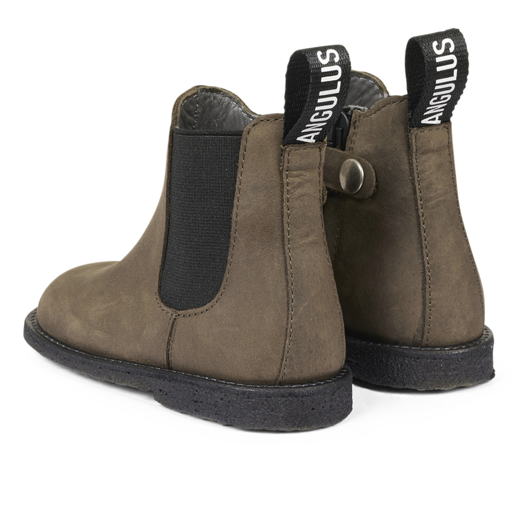 ANGULUS ANGULUS STARTER CHELSEA BOOT DARK OLIVE BLACK