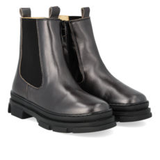 ANGULUS ANGULUS CHELSEA BOOT BLACK SHINE METALLIC