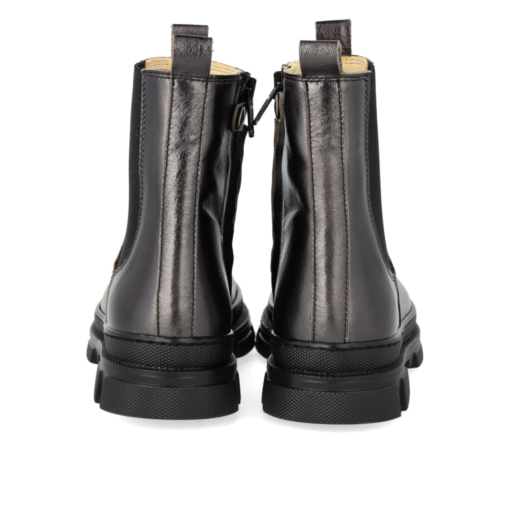 ANGULUS ANGULUS CHELSEA BOOT BLACK SHINE METALLIC