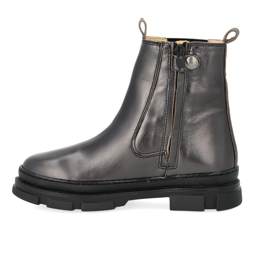 ANGULUS ANGULUS CHELSEA BOOT BLACK SHINE METALLIC