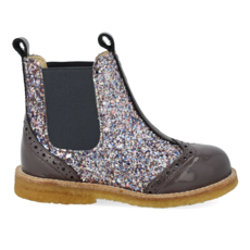 ANGULUS ANGULUS CHELSEA BOOT BROGUE PATTERN LAVENDER PASTEL GLITTER