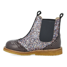 ANGULUS ANGULUS CHELSEA BOOT BROGUE PATTERN LAVENDER PASTEL GLITTER
