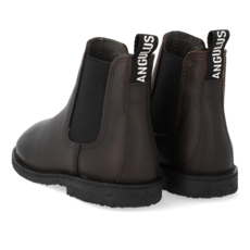 ANGULUS ANGULUS CHELSEA BOOT DARK BROWN BLACK LOGO