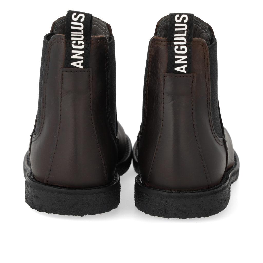 ANGULUS ANGULUS CHELSEA BOOT DARK BROWN BLACK LOGO