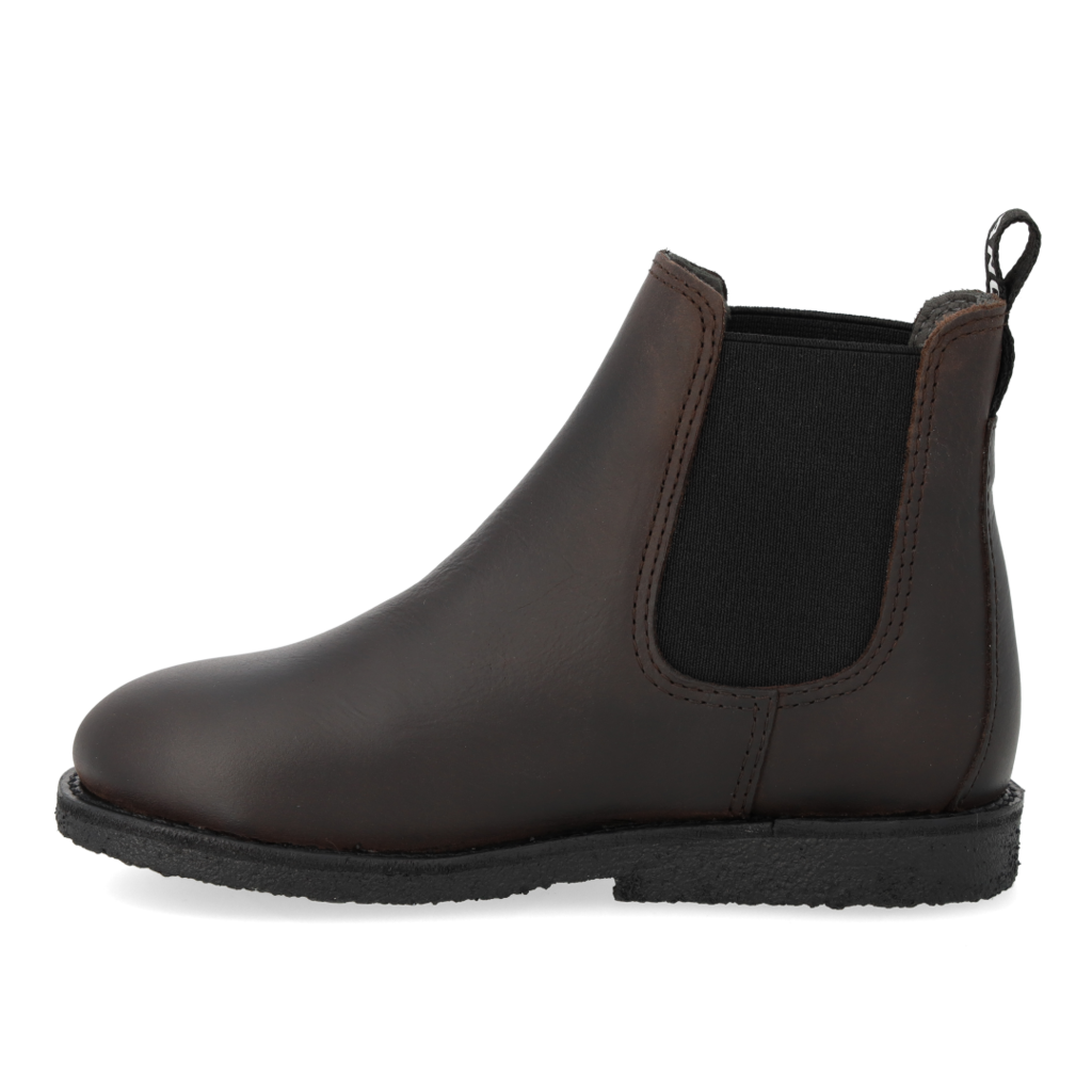 ANGULUS ANGULUS CHELSEA BOOT DARK BROWN BLACK LOGO