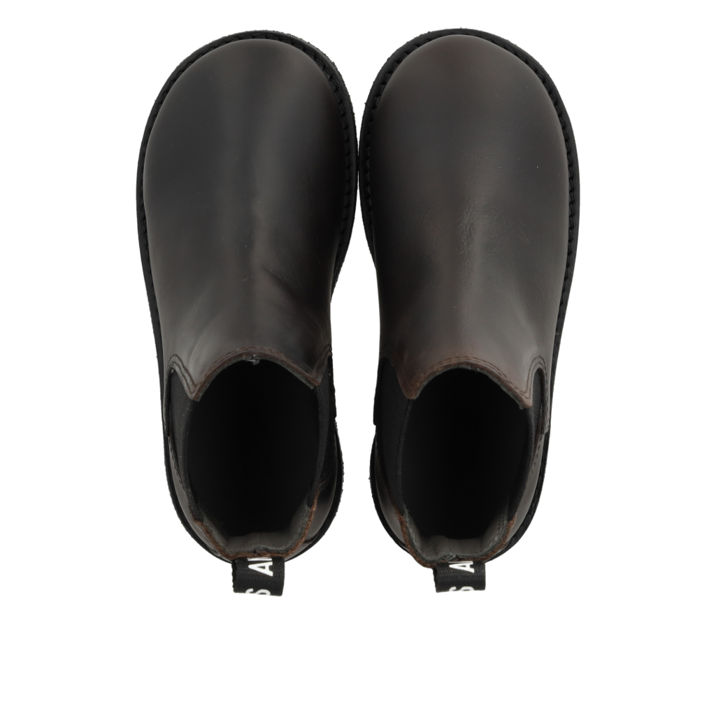 ANGULUS ANGULUS CHELSEA BOOT DARK BROWN BLACK LOGO