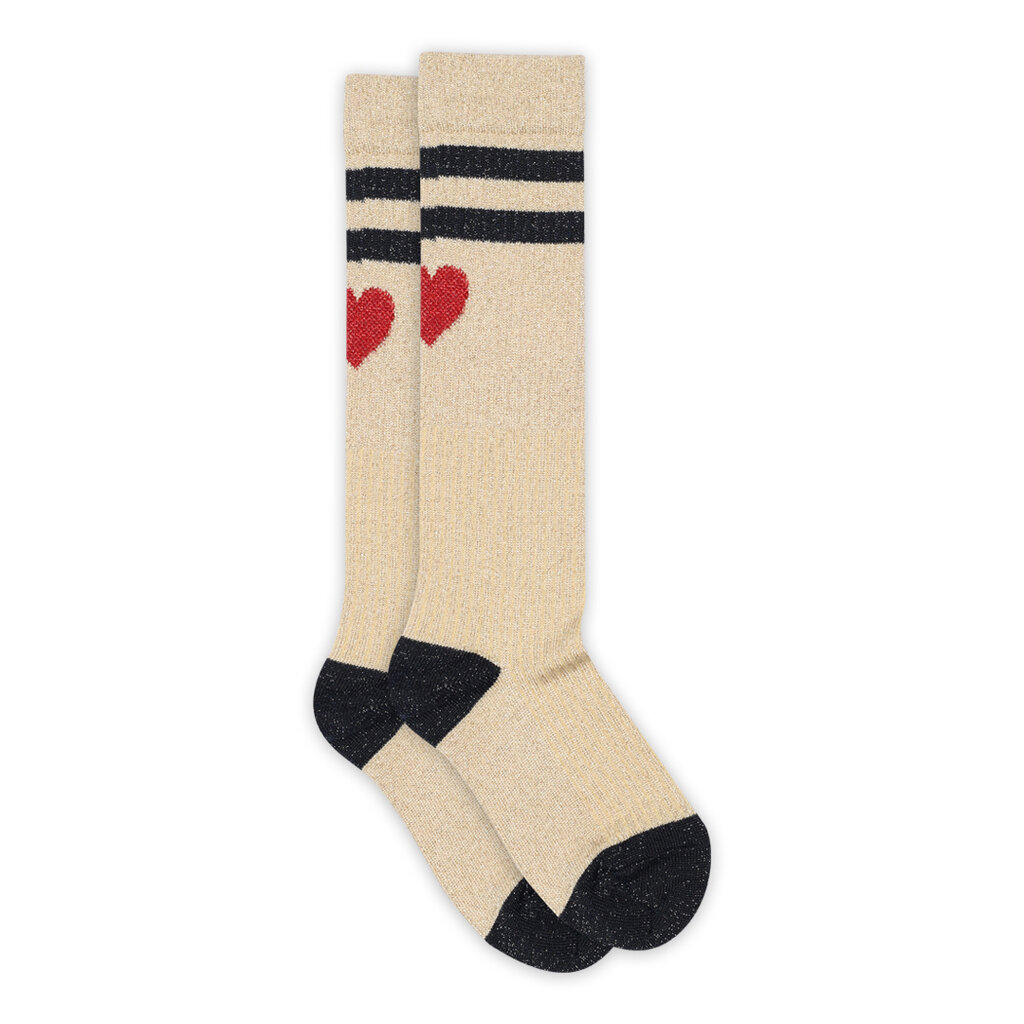 MP DENMARK MP ELGA GLITTER KNEE SOCKS CHAMPAGNE