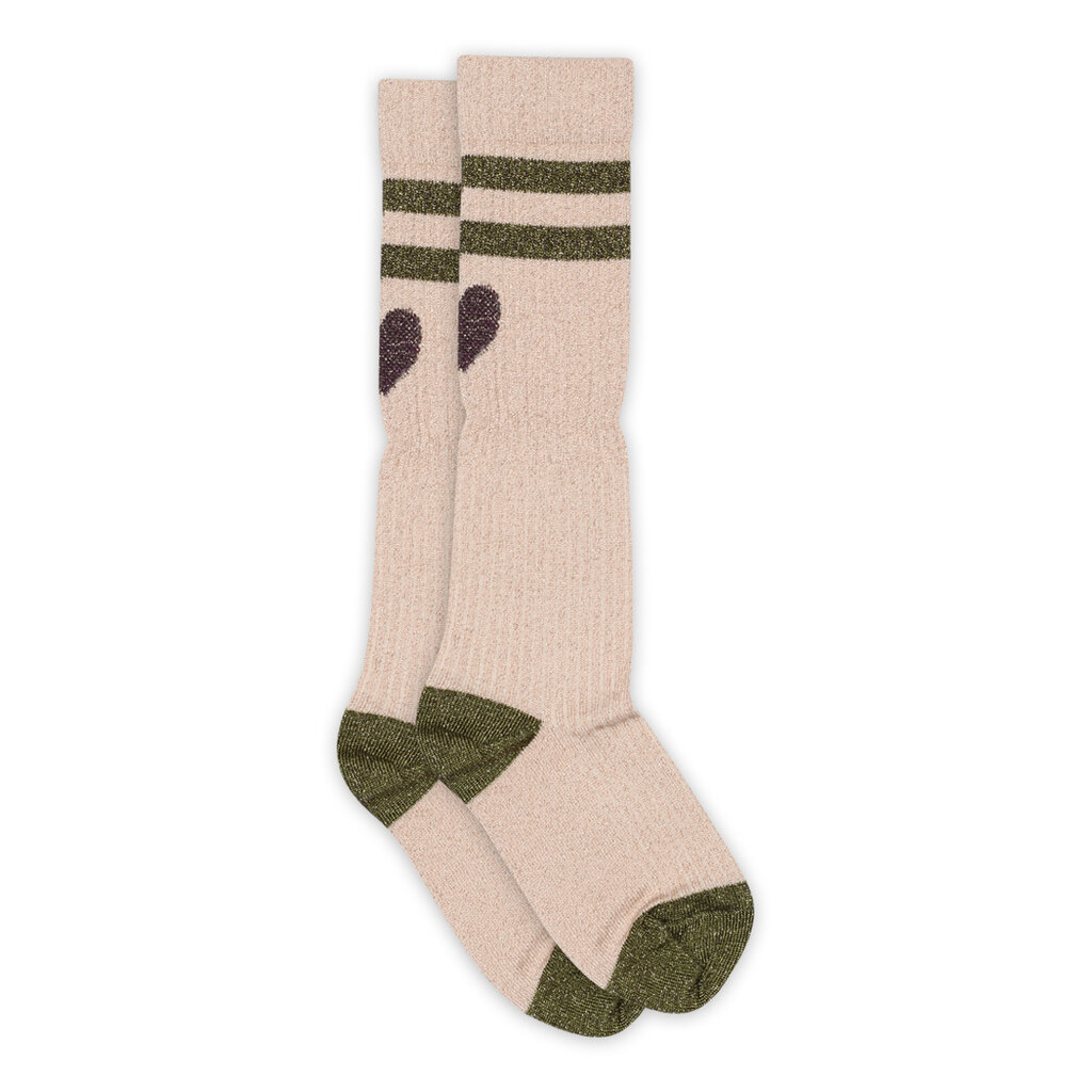 MP DENMARK MP ELGA GLITTER KNEE SOCKS ROSE DUST