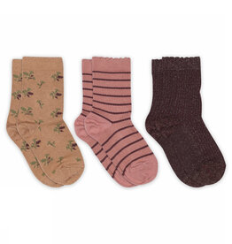 MP DENMARK MP THORA SOCKS 3PACK TAWNY BROWN