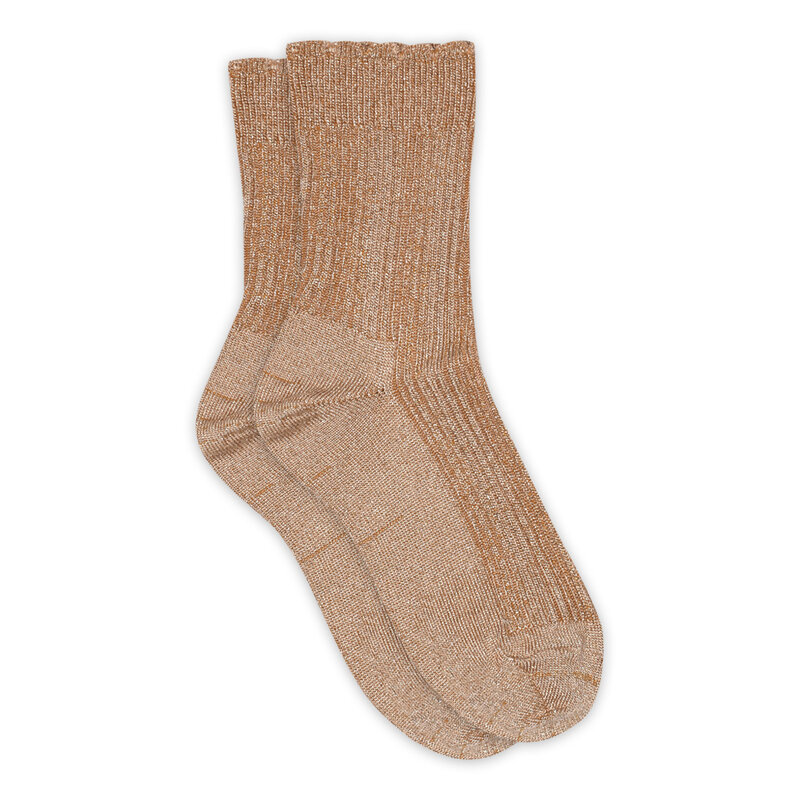 MP DENMARK MP CELOSIA GLITTER SOCKS TAWNY BROWN