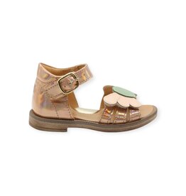 RONDINELLA RONDINELLA FIRST SANDAL VELCRO FLOWER MINT PINK