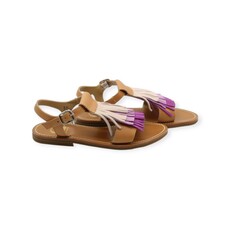 GALLUCCI GALLUCCI ETOILE SANDAL FRINGES MAUVE