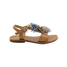 GALLUCCI GALLUCCI ETOILE SANDAL POMPOM SEASIDE