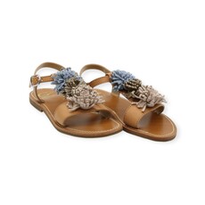 GALLUCCI GALLUCCI ETOILE SANDAL POMPOM SEASIDE