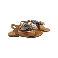 GALLUCCI GALLUCCI ETOILE SANDAL POMPOM SEASIDE