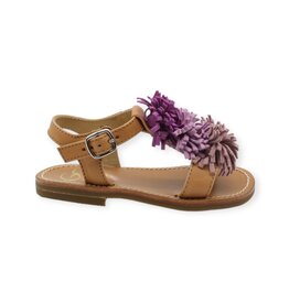 GALLUCCI GALLUCCI ETOILE SANDAL POMPOM MAUVE