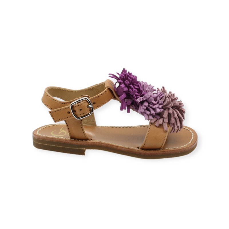 GALLUCCI GALLUCCI ETOILE SANDAL POMPOM MAUVE