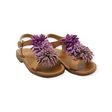 GALLUCCI GALLUCCI ETOILE SANDAL POMPOM MAUVE