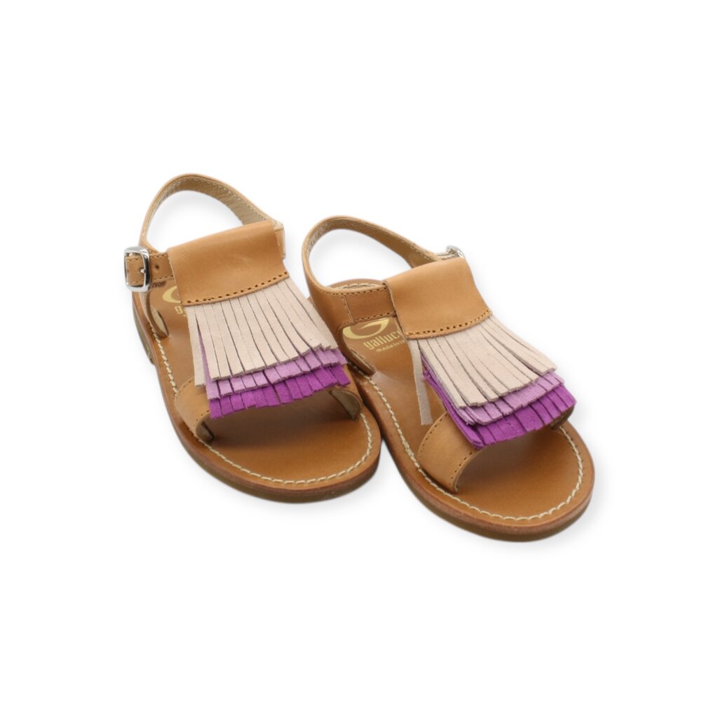 GALLUCCI GALLUCCI ETOILE SANDAL FRINGES MAUVE