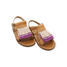 GALLUCCI GALLUCCI ETOILE SANDAL FRINGES MAUVE