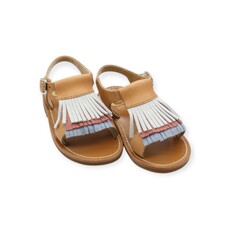 GALLUCCI GALLUCCI ETOILE SANDAL FRINGES ICEBLUE