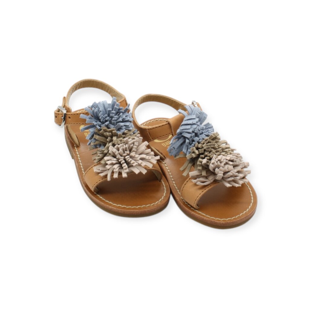 GALLUCCI GALLUCCI ETOILE SANDAL POMPOM SEASIDE