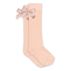 MP DENMARK MP LIVA KNEE SOCKS BOW ROSE DUST