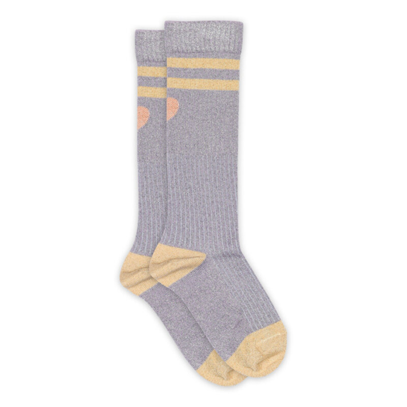 MP DENMARK MP ELGA GLITTER KNEE SOCKS WISTERIA