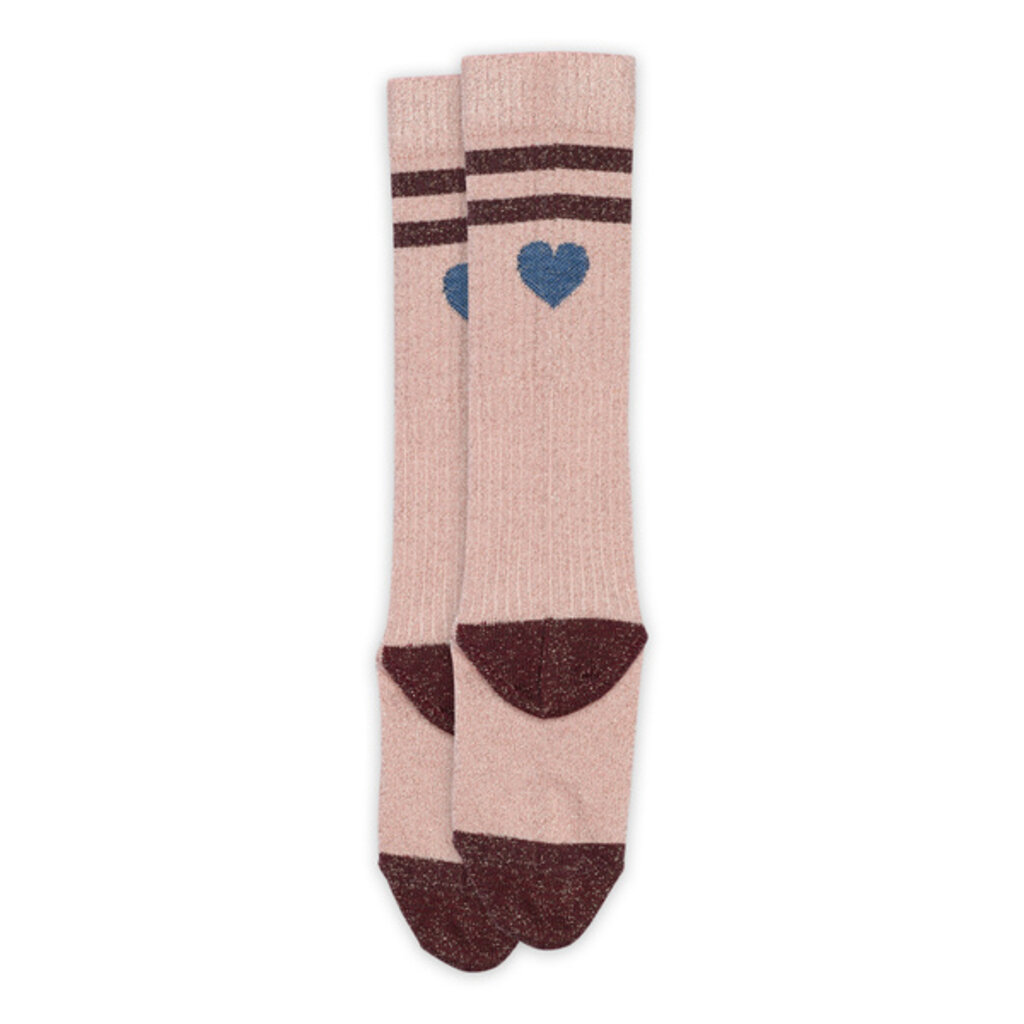 MP DENMARK MP ELGA GLITTER KNEE SOCKS SILVER PINK