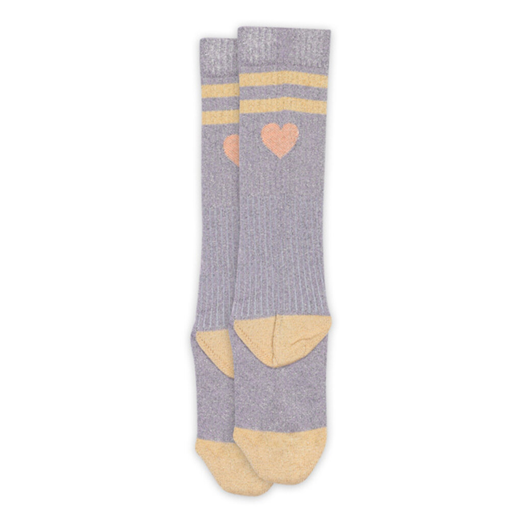 MP DENMARK MP ELGA GLITTER KNEE SOCKS WISTERIA