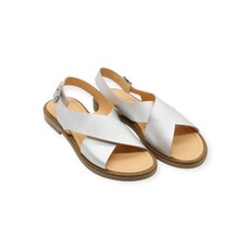 OCRA OCRA CLASSIC SANDAL ROUGH ARGENTO