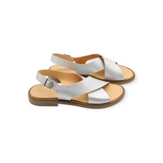 OCRA OCRA CLASSIC SANDAL ROUGH ARGENTO