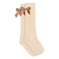 MP DENMARK MP LIVA KNEE SOCKS BOW ECRU