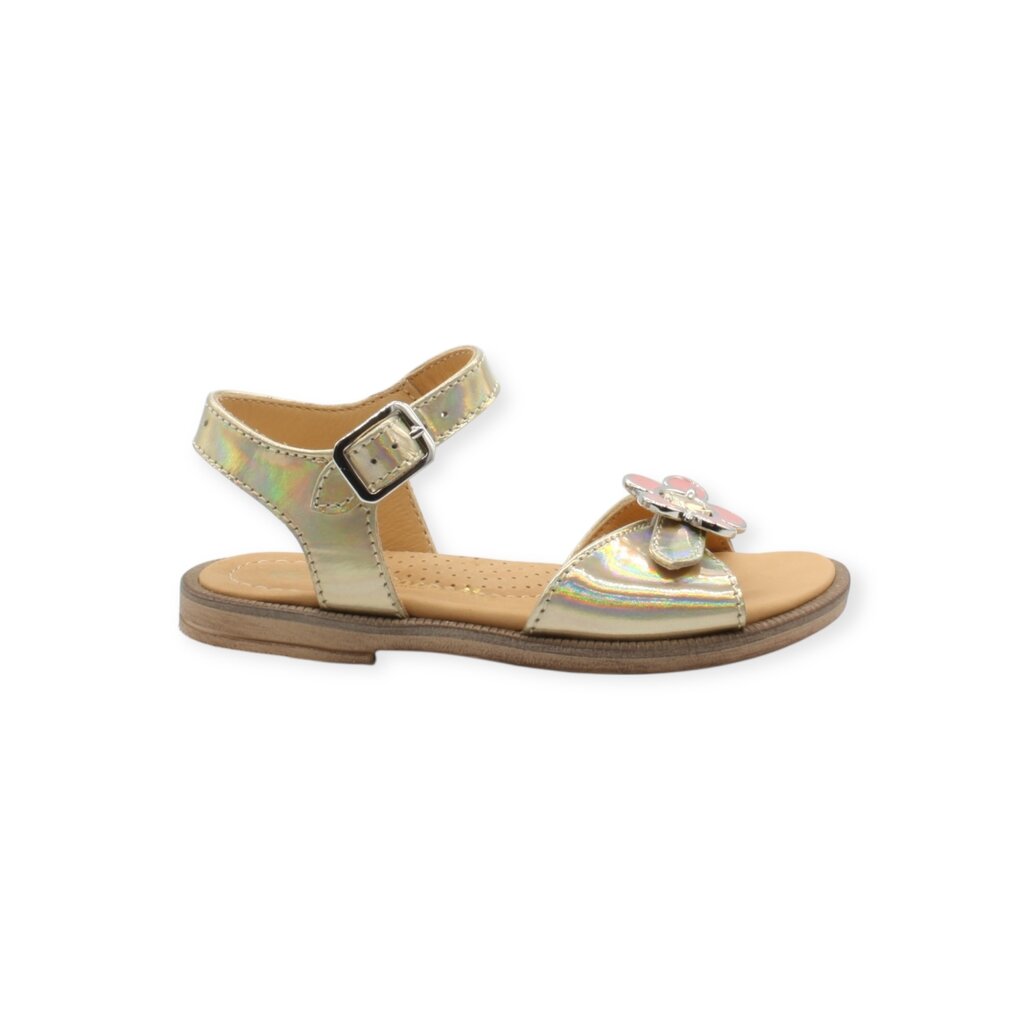 RONDINELLA RONDINELLA SANDAL LITTLE FLOWER GOLD PINK