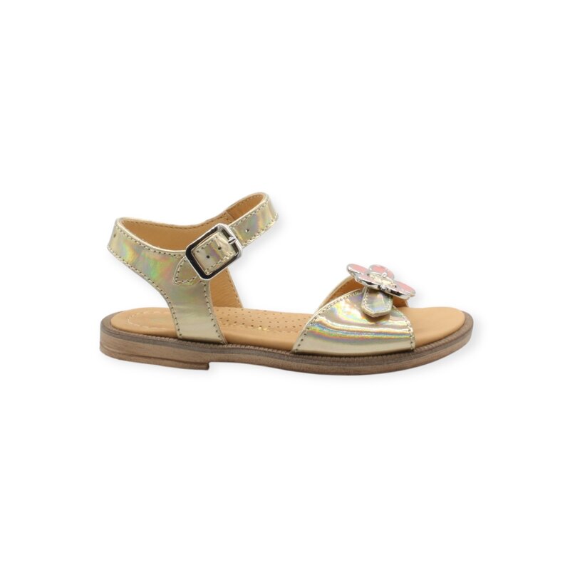 RONDINELLA RONDINELLA SANDAL LITTLE FLOWER GOLD PINK