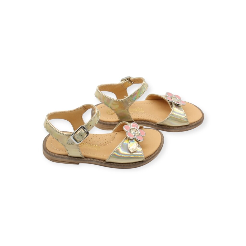 RONDINELLA RONDINELLA SANDAL LITTLE FLOWER GOLD PINK