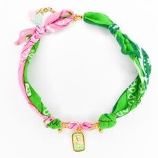 FEESTBEEST KIDS FEESTBEEST KIDS BANDANA KETTING ROZE GROEN