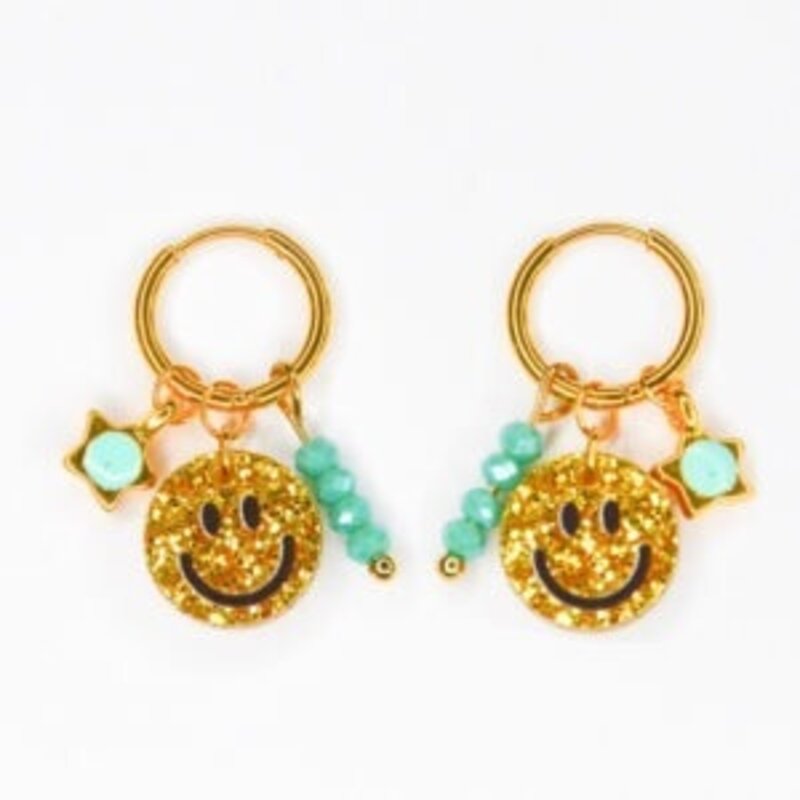 FEESTBEEST KIDS FEESTBEEST KIDS OORBEL GOLDEN SMILEY