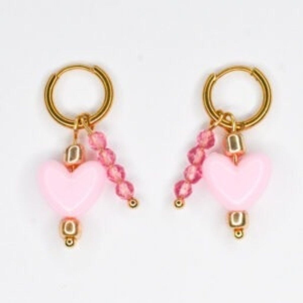 FEESTBEEST KIDS FEESTBEEST KIDS OORBEL PINK HEART