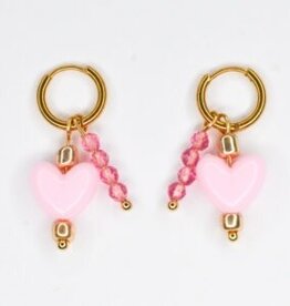 FEESTBEEST KIDS FEESTBEEST KIDS OORBEL PINK HEART