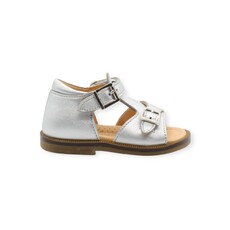 OCRA OCRA FIRST VELCRO SANDAL ROUGH ARGENTO